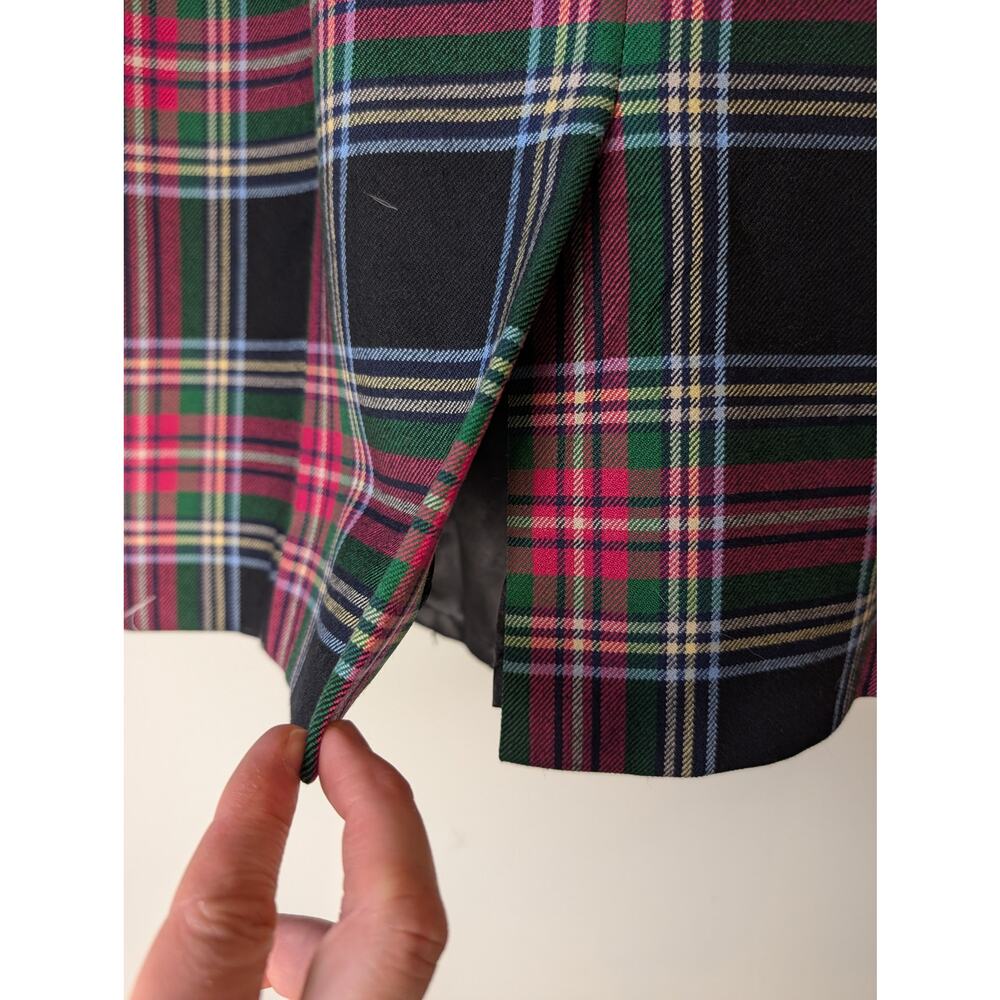 Vintage Pendleton Woolen Mills Red Green Plaid Tartan Dress USA Made Womens 10 - Picture 8 of 11